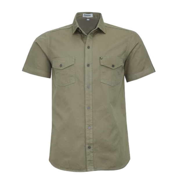 Camisa estilo militar Amil Slim Manga curta 2 bolsos Lançamento Luxo Serve para uniforme Frete Grátis