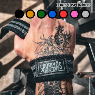 Par Straps 100% algodão  para academia, cross fit e musculação. em Oferta na Shopee