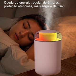 Umidificador de grande capacidade de 1200ml, nano atomizador de luz noturna LED para carro, quarto, escritório em Oferta na Shopee