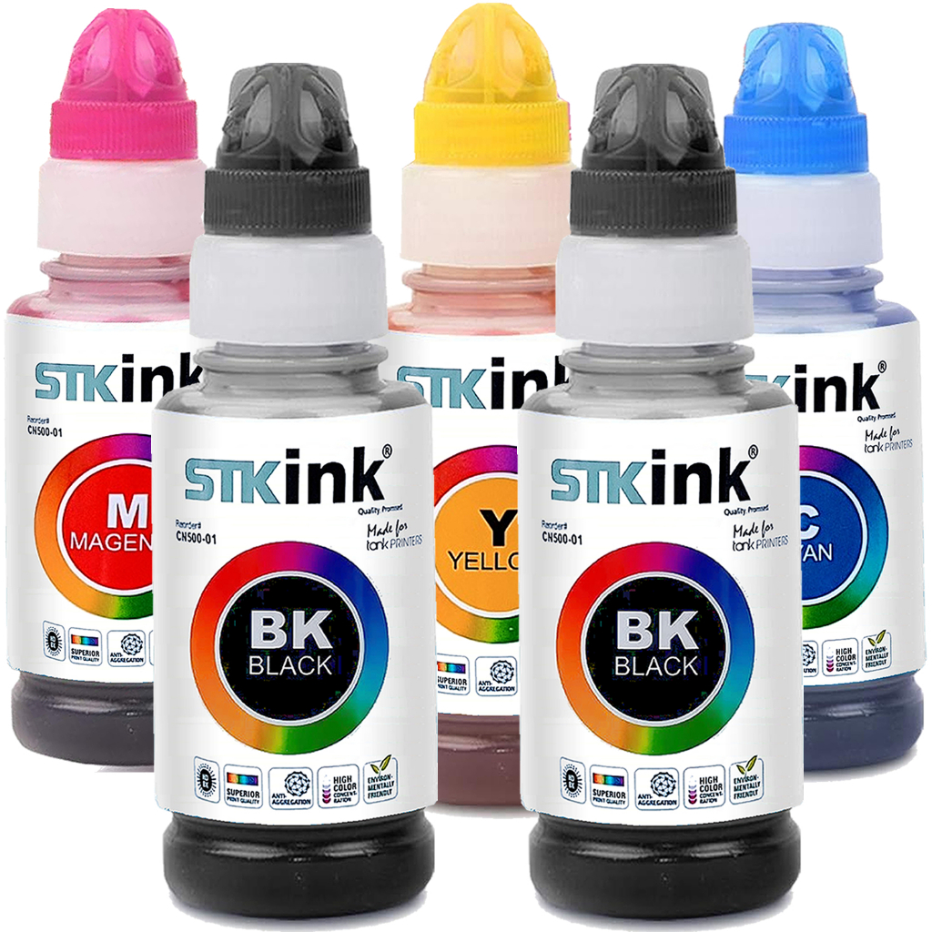 5x Tinta compatível EPSON L1300 T1110 C110 T33 TX525 TX515 T664 664