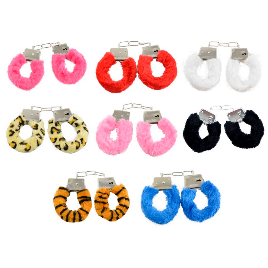 Algema De Metal Em Pelucia Para Fetiche Fantasias Sensuais