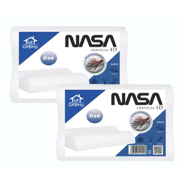 Kit 2 Travesseiros Nasa Ortopédico Toque Mácio- Larconforto