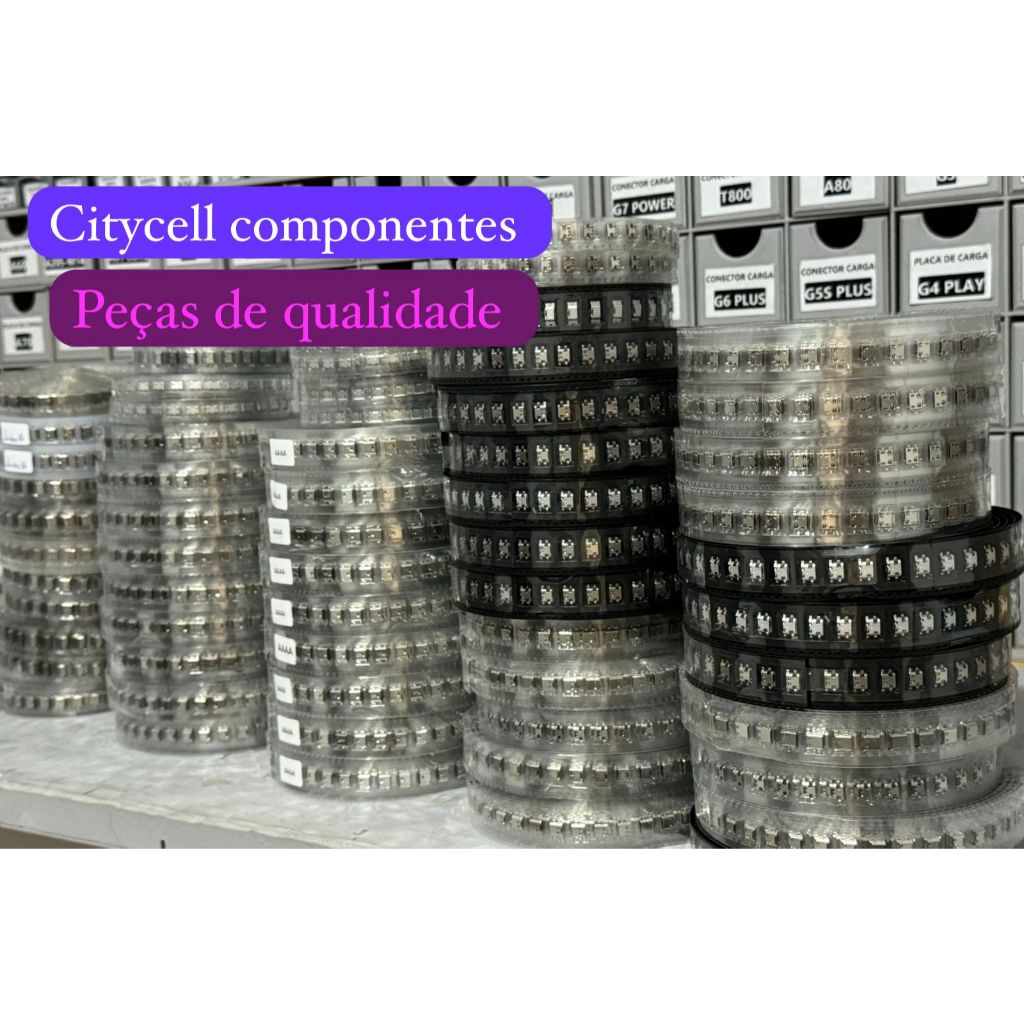 100 peças conector de carga usb galaxy a01 a03s redmi 12c redmi 9a 9c manutenção celular