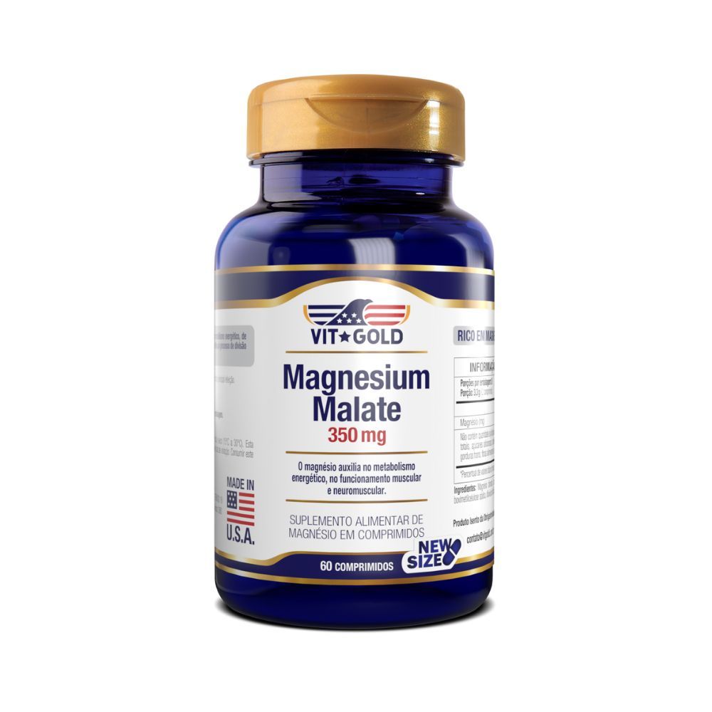 Magnesio Dimalato 350mg Vitgold 60 Comprimidos