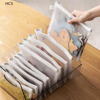 Kit 03 Saco De Armazenamento Saquinho De Organizador Arquivo Com Zíper À Prova D'água Pastas Escolar