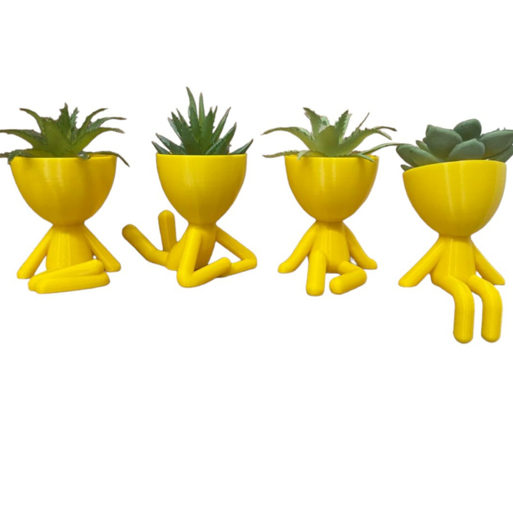 Kit 4 Vasinhos 12cm para Cactos, Suculentas Decoração presente barato Bob plant