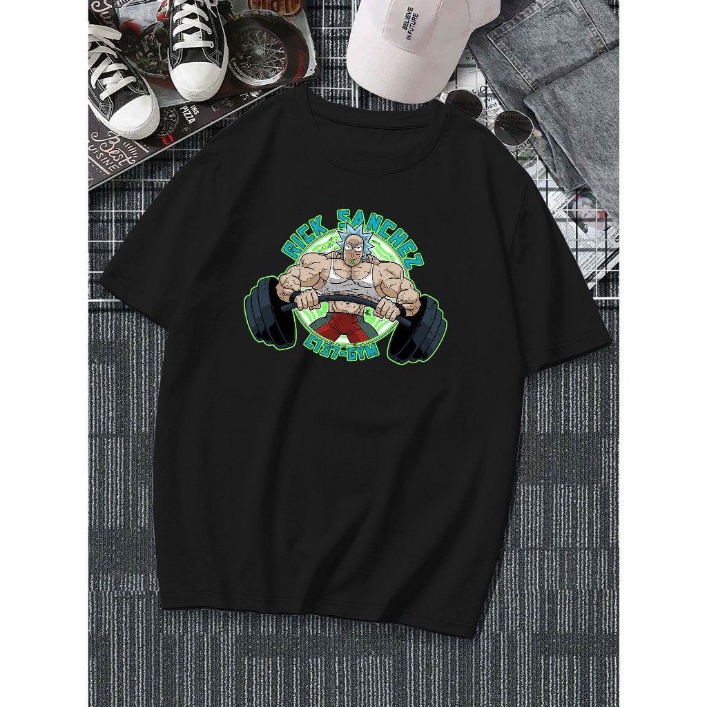Camiseta Estampada Rick Maromba Unissex Tecido Algodão GYM Academia Blusa Estampada Na Frente