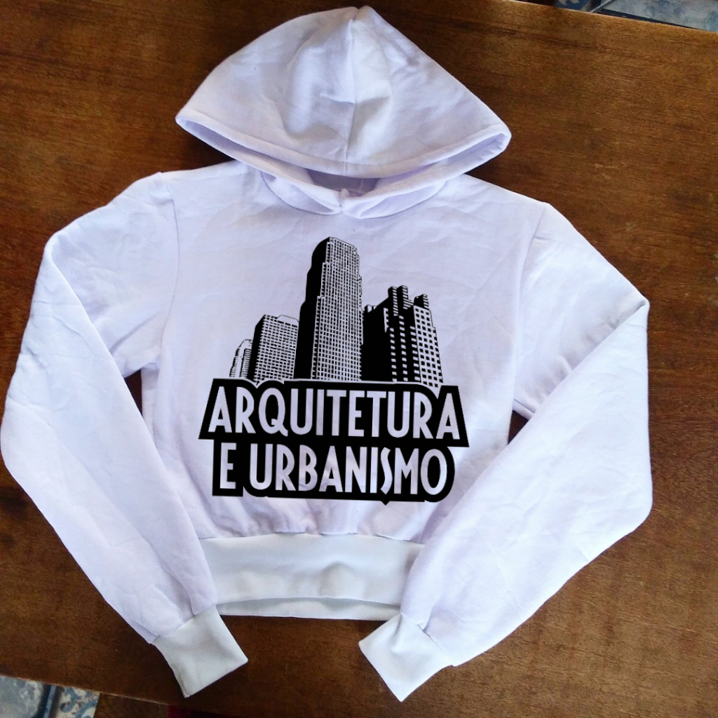 Blusa de Arquitetura e Urbanismo - Moletom Cropped Feminino
