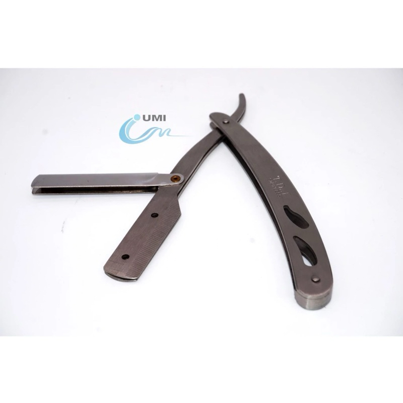 Navalha Navalhete Profissional Inox Umi Prata Cortar Cabelo Barbearia Barbeiro