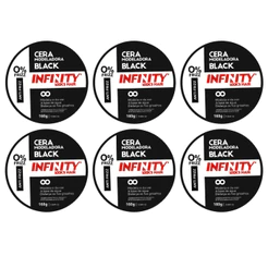 Cera Modeladora Efeito Black 160g INFINITY LOOK'S HAIR 6 Unidades