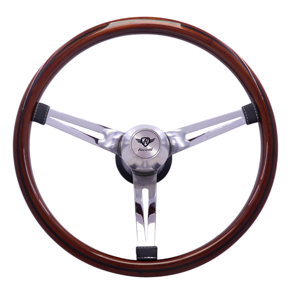 Volante Clássico Revival Orion Madeira Logo Prata Chevette F1000 Fusca Brasília Fiat 147 A10