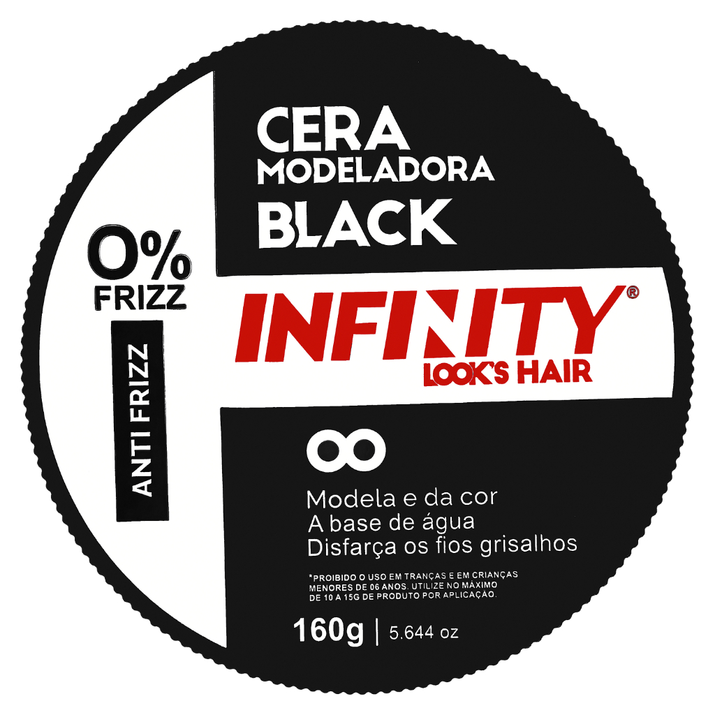 Cera Modeladora Efeito Black 160g Modela e da Cor INFINITY LOOKS HAIR