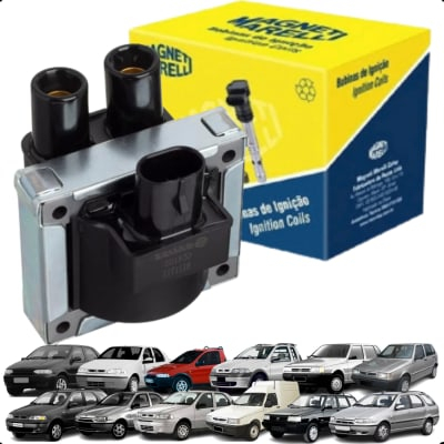 Bobina De Ignição Original Magnet Marelli Uno Palio Strada Siena Fiorino 8v Fire - Spare Parts and Accessories for Vehicles