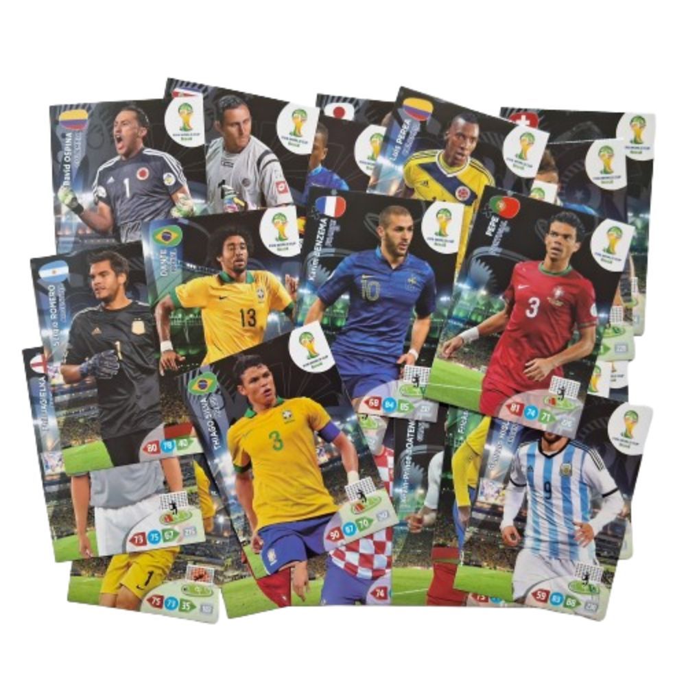 Lote 100 Cards Adrenalyn Copa 2014 - Sem Repetição - Somente Base Cards