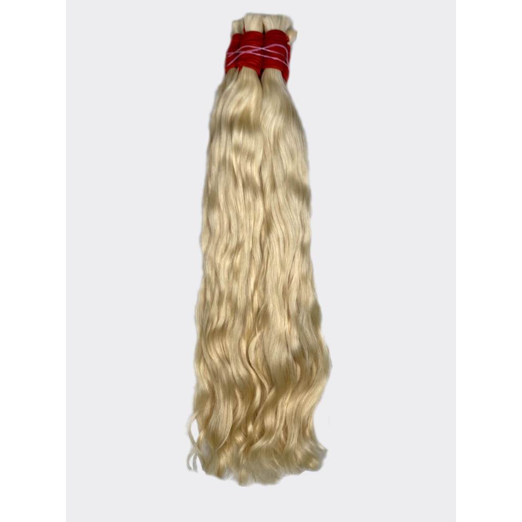 Cabelo Loiro Ondulado 50 Gr 100% Cabelo Humano Para Megahair Tamanho 55cm 65cm e 70cm-Envio Imediat