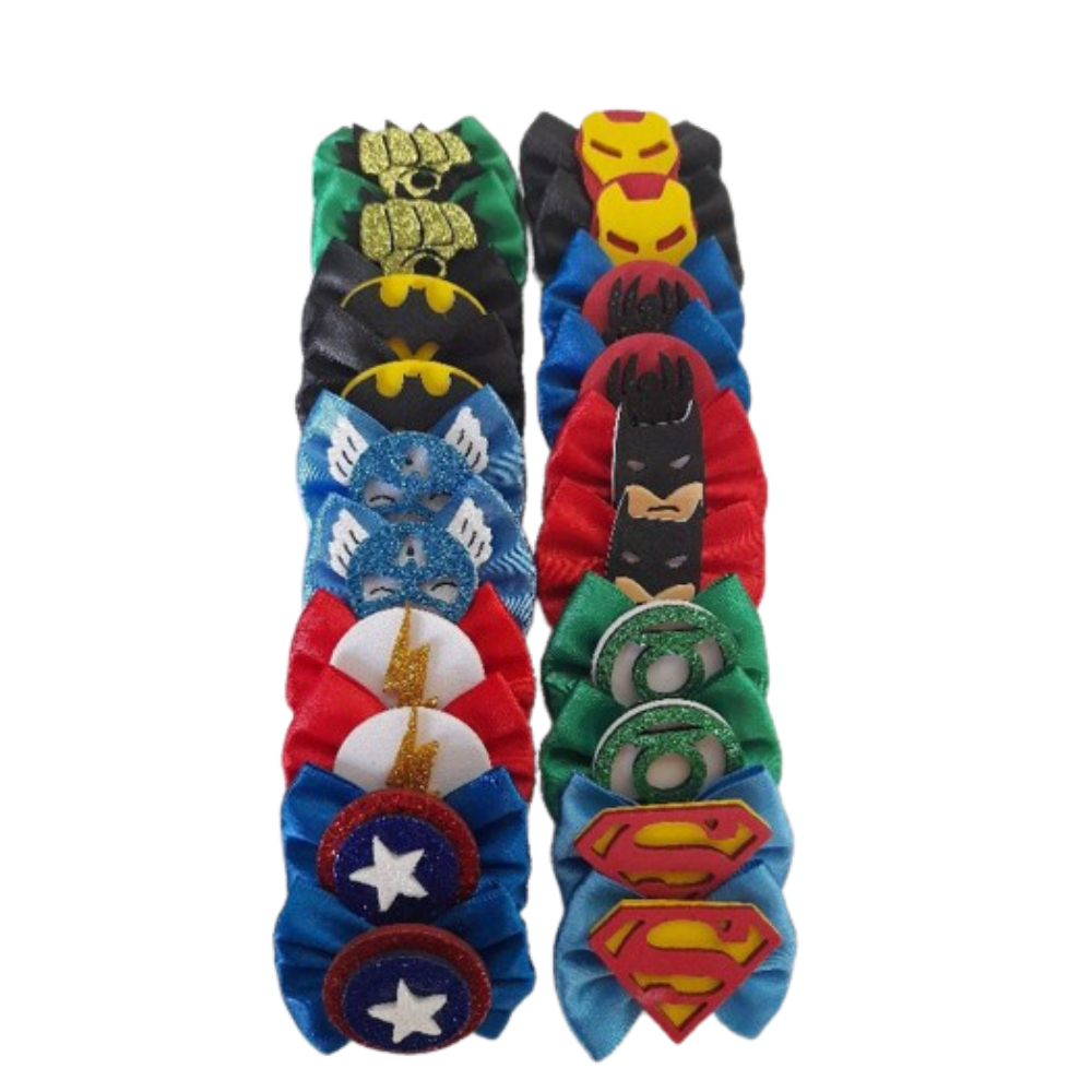 Laços Pet Macho Heróis - Tamanho M - 20 Unidades