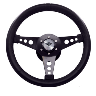 Volante Clássico Revival Mini R Pu Logo Prata Chevette  F1000 Fusca Brasília Fiat 147 A10 em Oferta na Shopee