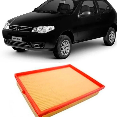FILTRO DE AR MOTOR FIAT PALIO/ WEEKEND/ SIENA 1.0/1.3/1.4/1.5/1.6/1.8 8/16V 96/ TODOS IDEA 1.4/1.6/1.8 8/16V 05/