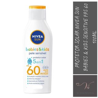 Protetor Solar Nivea Sun Babies & Kids Sensitive Fps 60 100ml em Oferta na Shopee