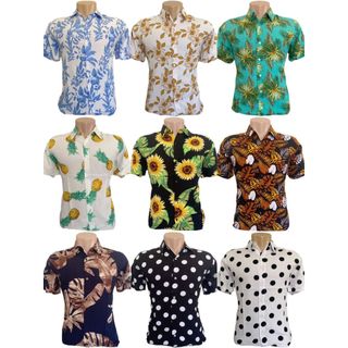 Camisas Social Floridas Masculinas Confortável Havaiana Estampadas