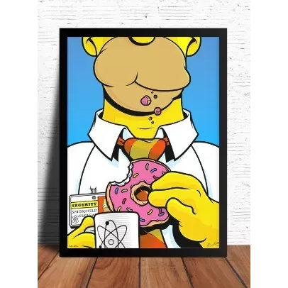 Quadro Decorativo Os Simpsons Homer Arte geek A3 40x30