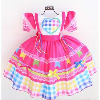 VESTIDO DE FESTA JUNINA INFANTIL LUXO QUADRILHA CAIPIRINHA SAO JOAO