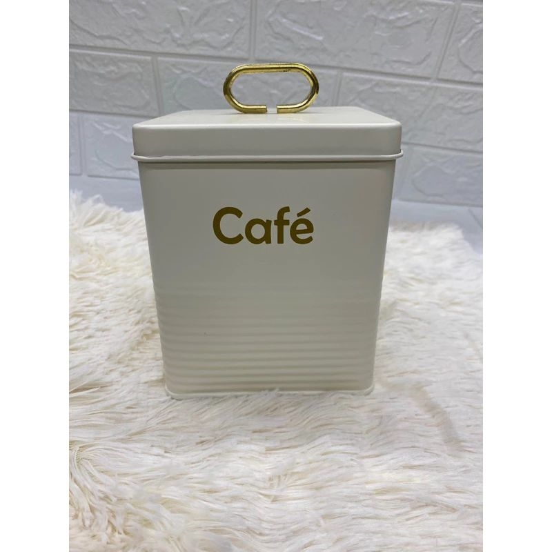 lata quadrada mantimento café 11,3 x11,3 x13.7cm 1500ml