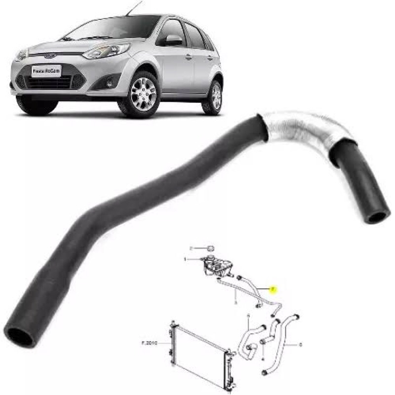 MANGUEIRA LIGACAO RESERVATORIO AO CABECOTE FORD FIESTA 1.6 04/10 ECOSPORT 1.6 03/12 ZETEC ROCAM ORIG 5S658B081AB CAUPLAS 5630