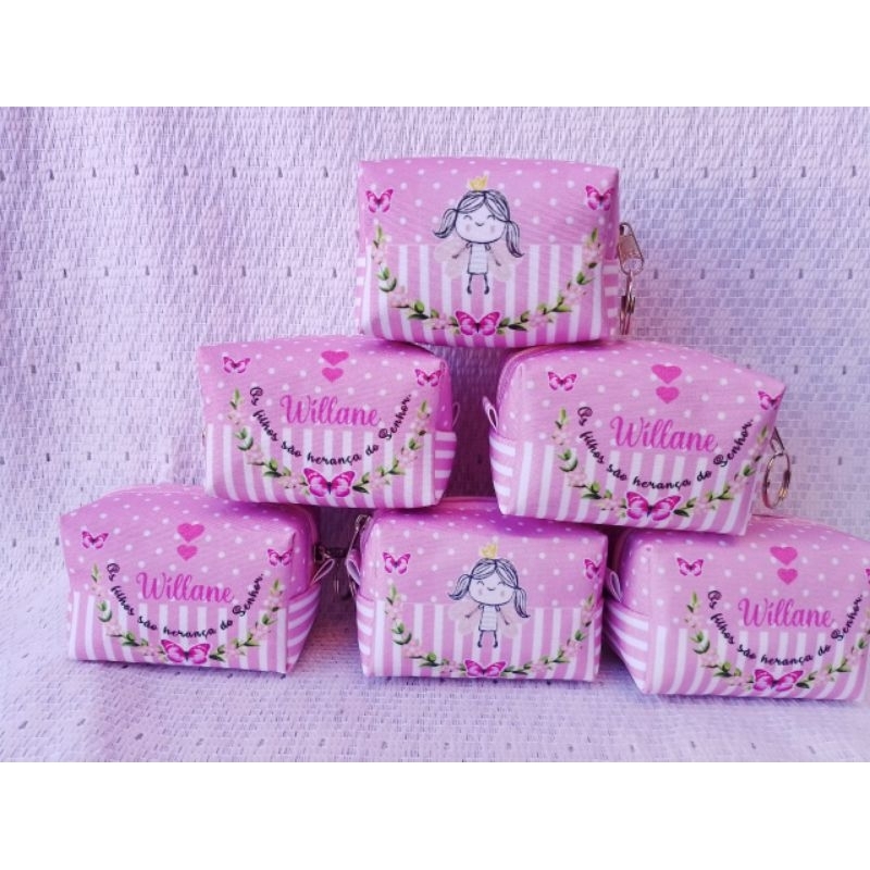 10 porta moedas menininha feliz lembrancinha em Oferta na Shopee