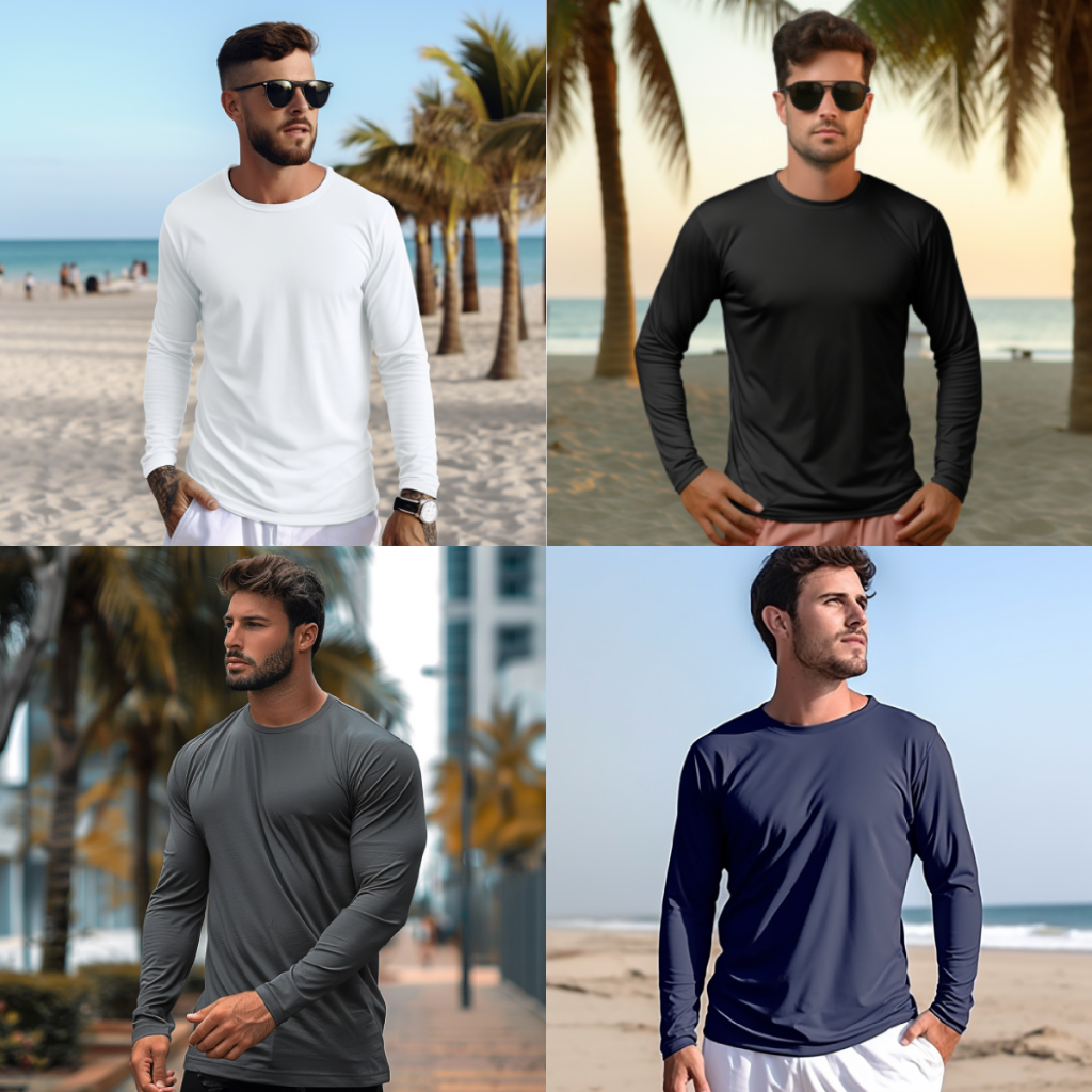Camisas Térmica Proteção Solar Uv Academia Segunda Pele Camisetas Roupas Masculinas