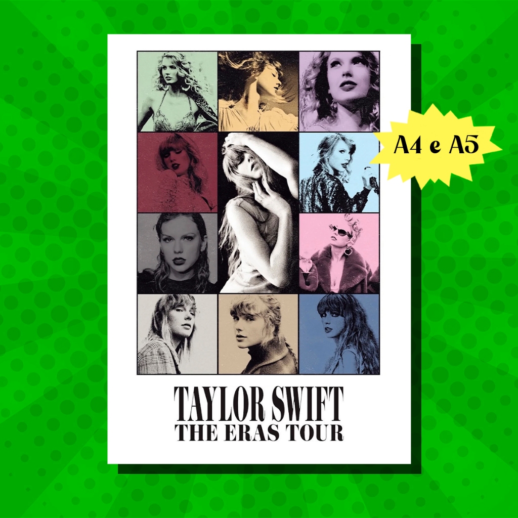Pôster Taylor Swift The Eras Tour (Atualizado Leg 2024) em Oferta na Shopee