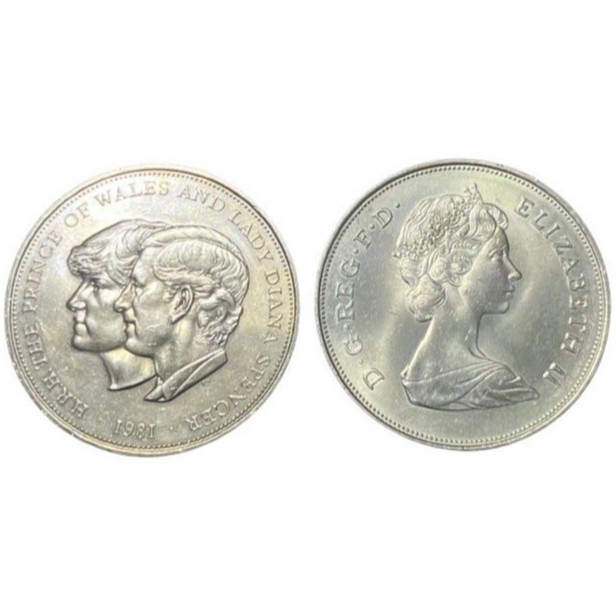 Reino Unido -  25 Pence - 1981 - Casamento do príncipe Charles e Lady Diana