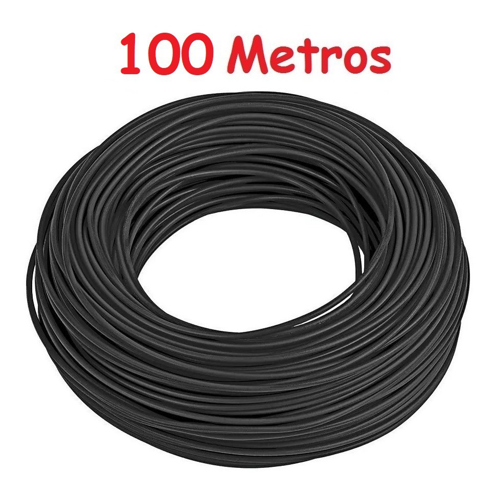 Cabo De Rede 4 Pares Cat5e Preto Cftv 100 Metros Net Rolo Envio Ja em Oferta na Shopee