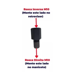 Adaptador Retrovisor Espelho M10 Rosca Esquerdo Direito 1131