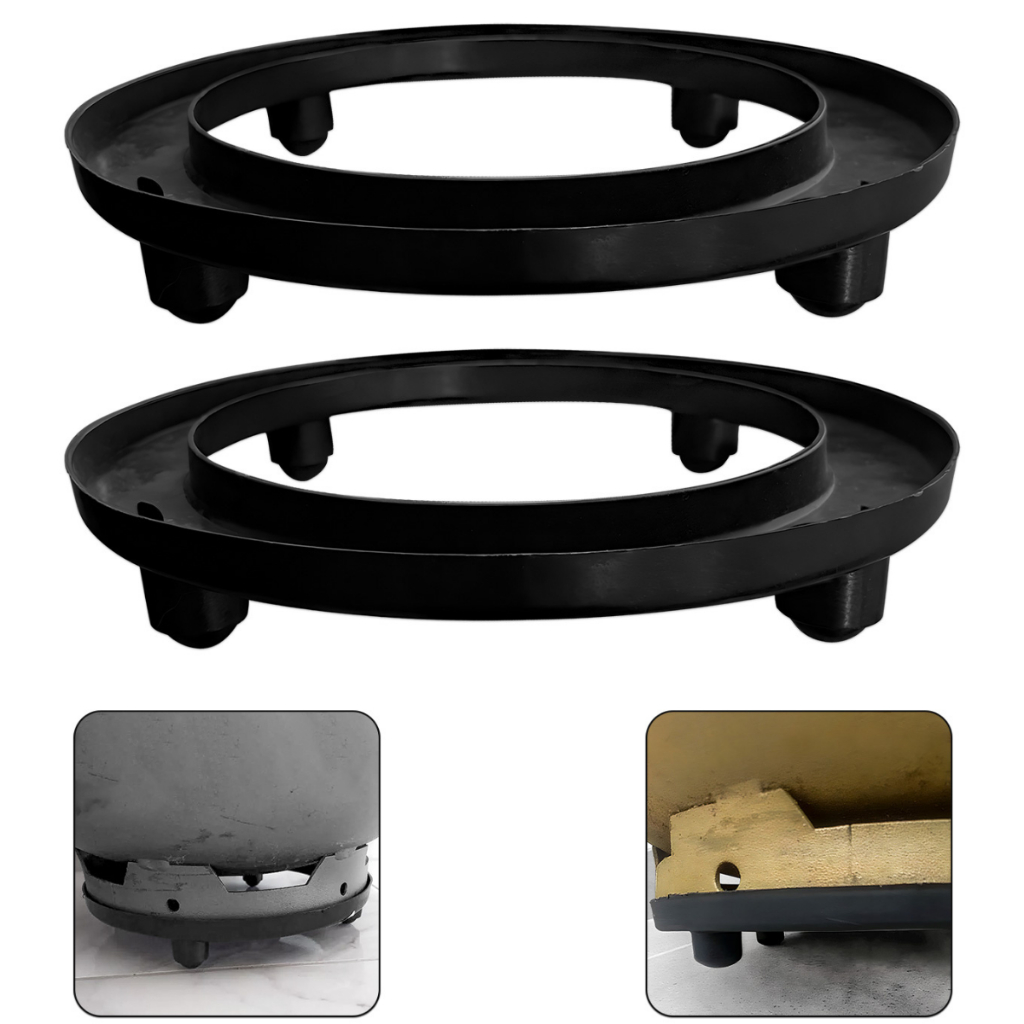 Suporte Base Muito Resistente de Plástico Preto para Botijão de Gás