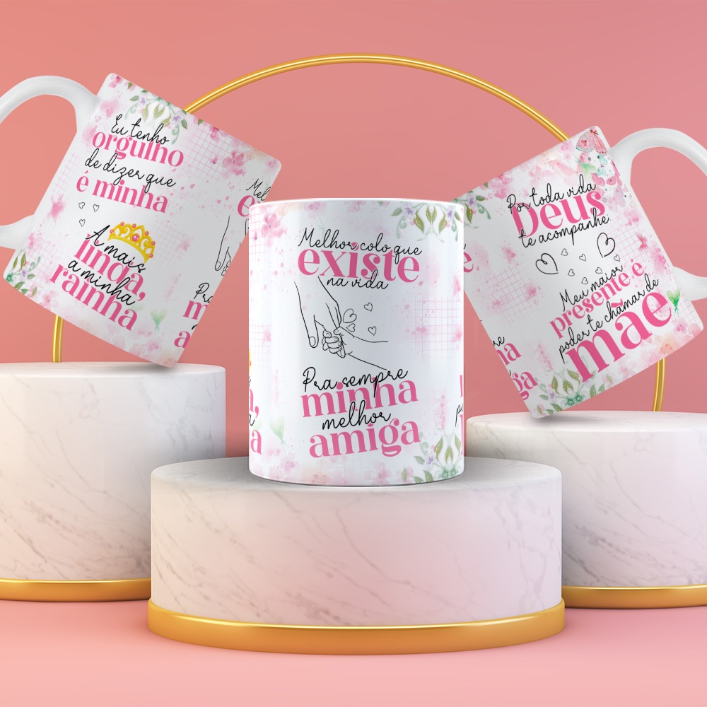 Caneca Dia das Mães - Minha Rainha/Eu tenho Orgulho de Dizer que é minha/Tiago Junqueira