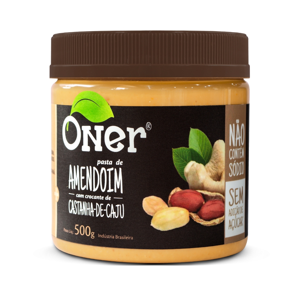 Pasta de Amendoim com Crocante de CASTANHA DE CAJU - 500gr