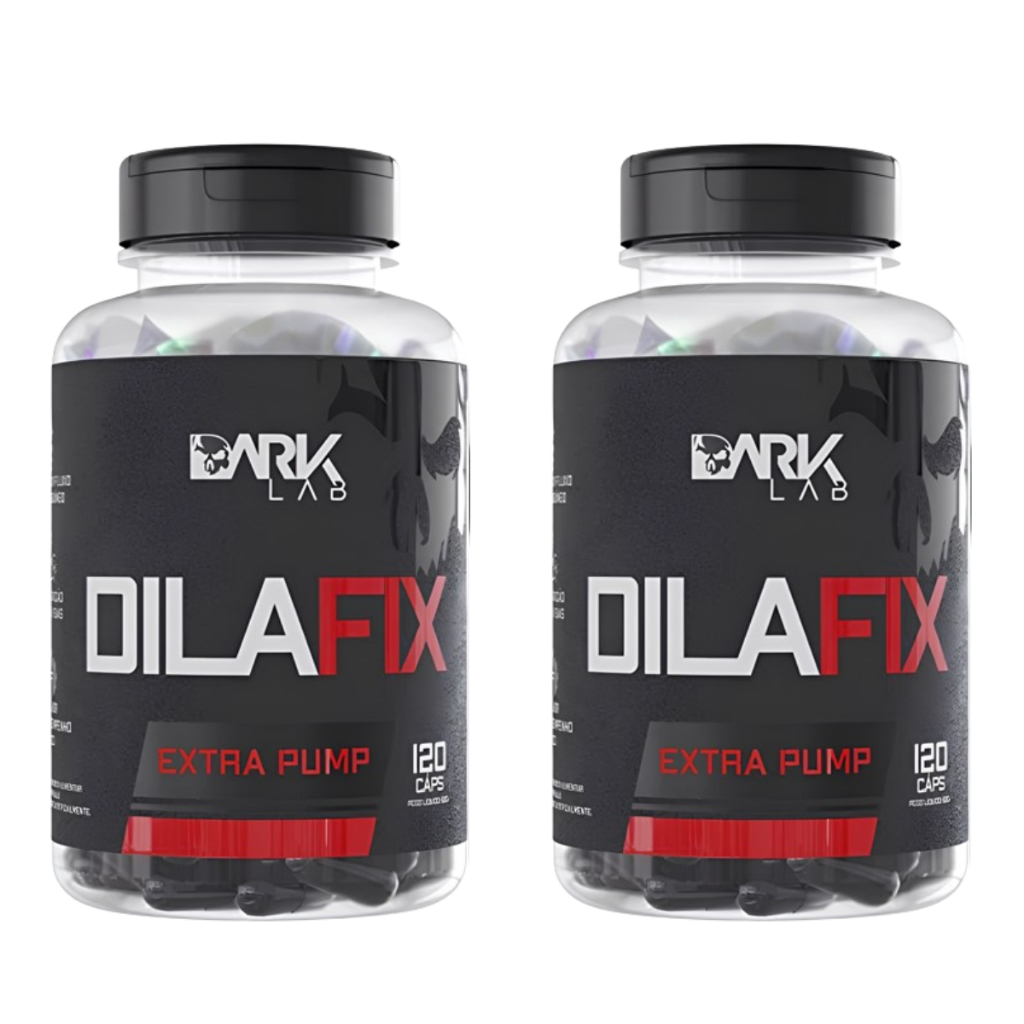 Kit 2x Pré Treino Dilafix Extra Pump Vasodilatador 120 Caps Dark Lab