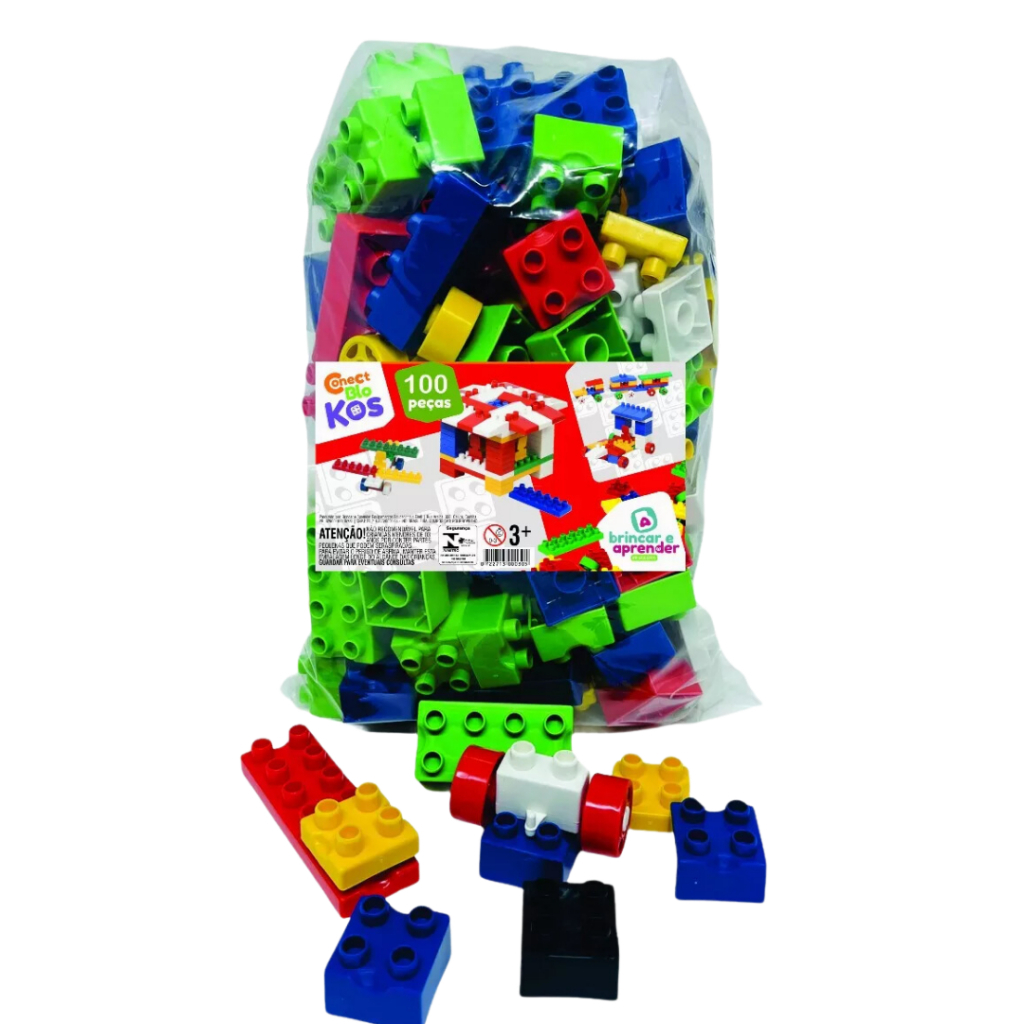 Brinquedos Bloco de Montar Com Rodinhas 100 Pçs Casinha Caminhão Trem Menina/Menino Otima ...