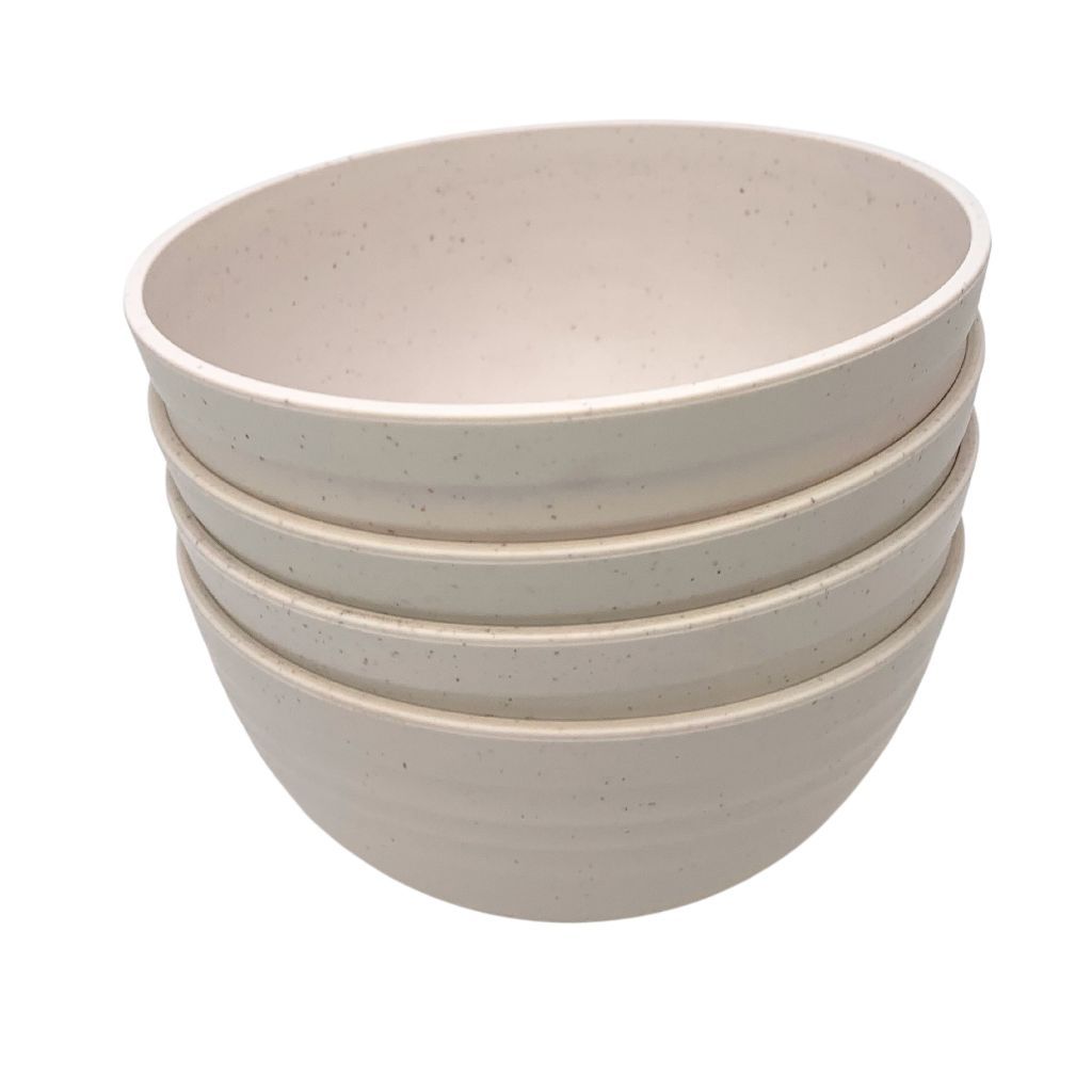 Kit 4 Tigelas Bowl Bambu Ecológico Cumbuca Sobremesa Bowls Tigela Alimentos