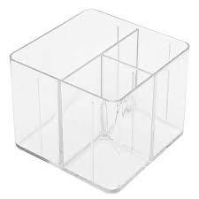 PORTA OBJETOS CRISTAL 3 DIVISORIAS DELLO. em Oferta na Shopee