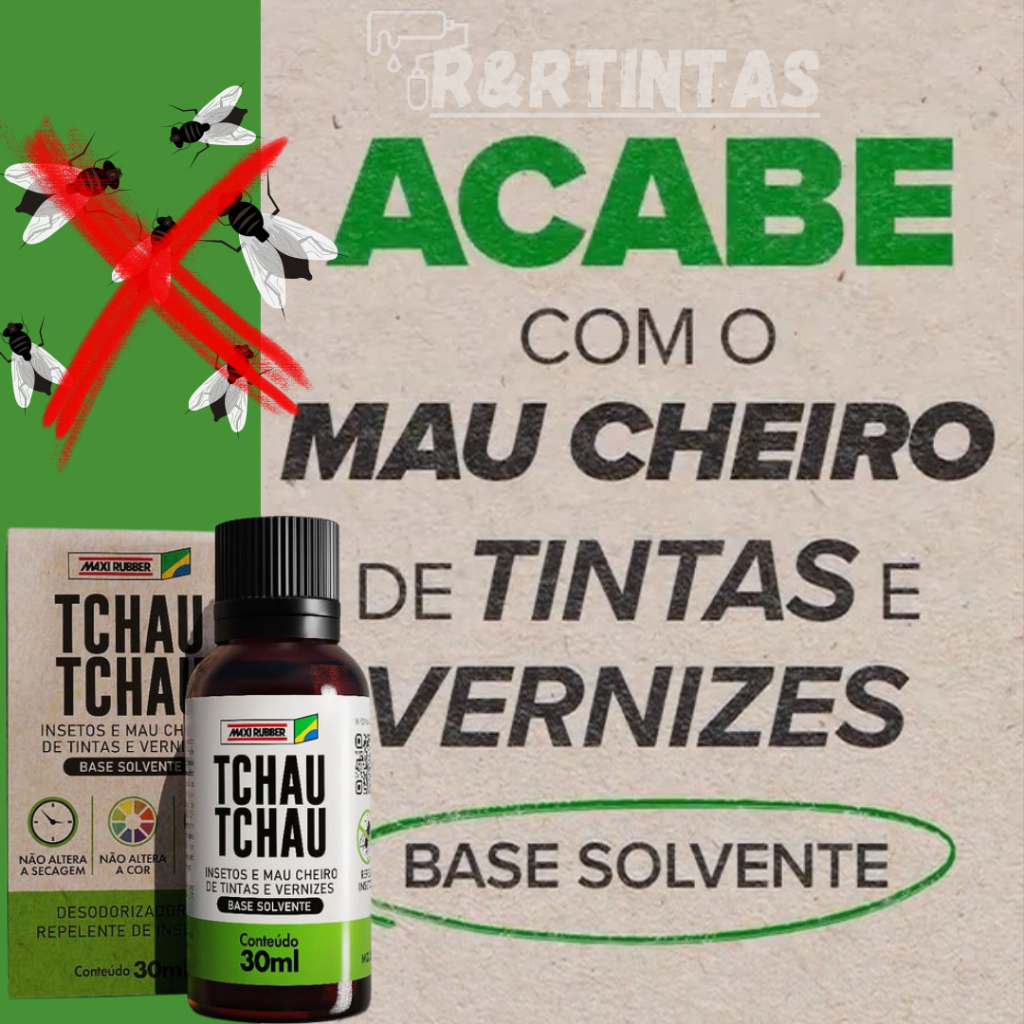 TCHAU TCHAU DESODORIZADOR DE TINTA E REPELENTE DE INSETOS 30ML MAXI RUBBER