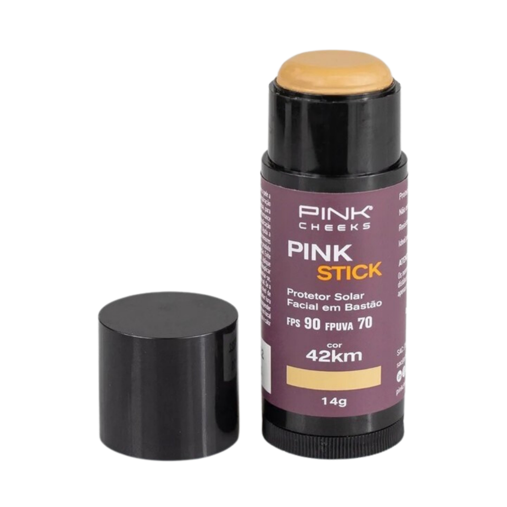 Protetor Solar E Base Pink Stick Fps 90 Cor 42km Pink Cheeks
