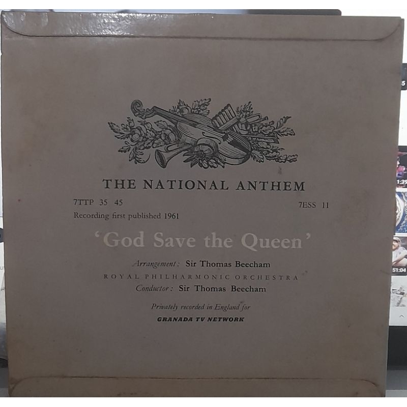 COMPACT DISC-7P-45 RPM-IMPORTADO-THE NATIONAL ANTHEM-(single)GOD SAVE THE QUEEN(1961)-CONSERVADO