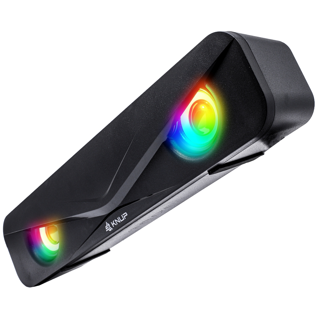 Caixa De Som Soundbar Subwoofer Amplificada LEDs Rgb USB P2 MP3 Computador Note Tv Pc