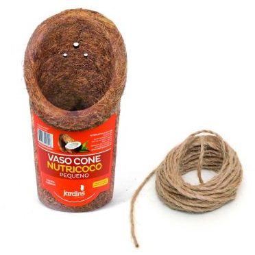Vaso Fibra de Coco De Pendurar Para Orquideas Tipo Cone
