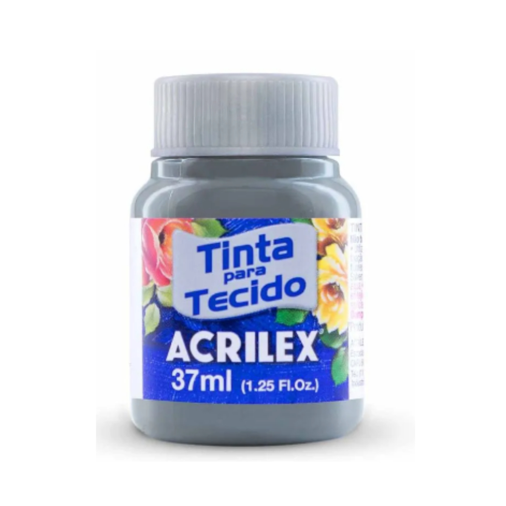 Tinta para Tecido Fosca 37ml Cinza Claro 627  Acrilex