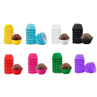 100 Forminhas Brigadeiro Docinhos nº 5 Diversas Cores em Oferta na Shopee