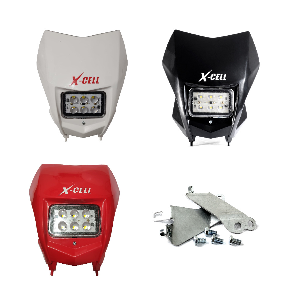 Carenagem do Farol + Farol Com 6 Leds + Suporte De Fixação CRF 230 - X-Cell