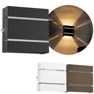 6x Arandela 2 Fachos 2 Frisos Uso Externo Alumínio MF103 em Oferta na Shopee